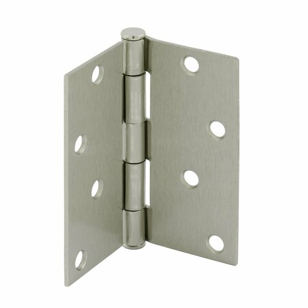 PRIME-LINE Door Hinge Residential Smooth Pivot, 4 in. w/ Square Corners, Satin Nickel 3 Pack U 1150353